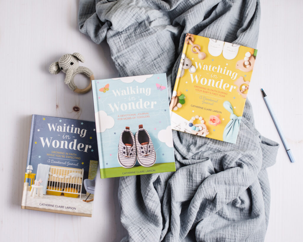 Three Devotional Journals: Waiting in Wonder: Growing in Faith While You're Expecting, Watching in Wonder: Growing in Faith During Your Baby's First Year, and Walking in Wonder: A Devotional Journal for Moms of Toddlers